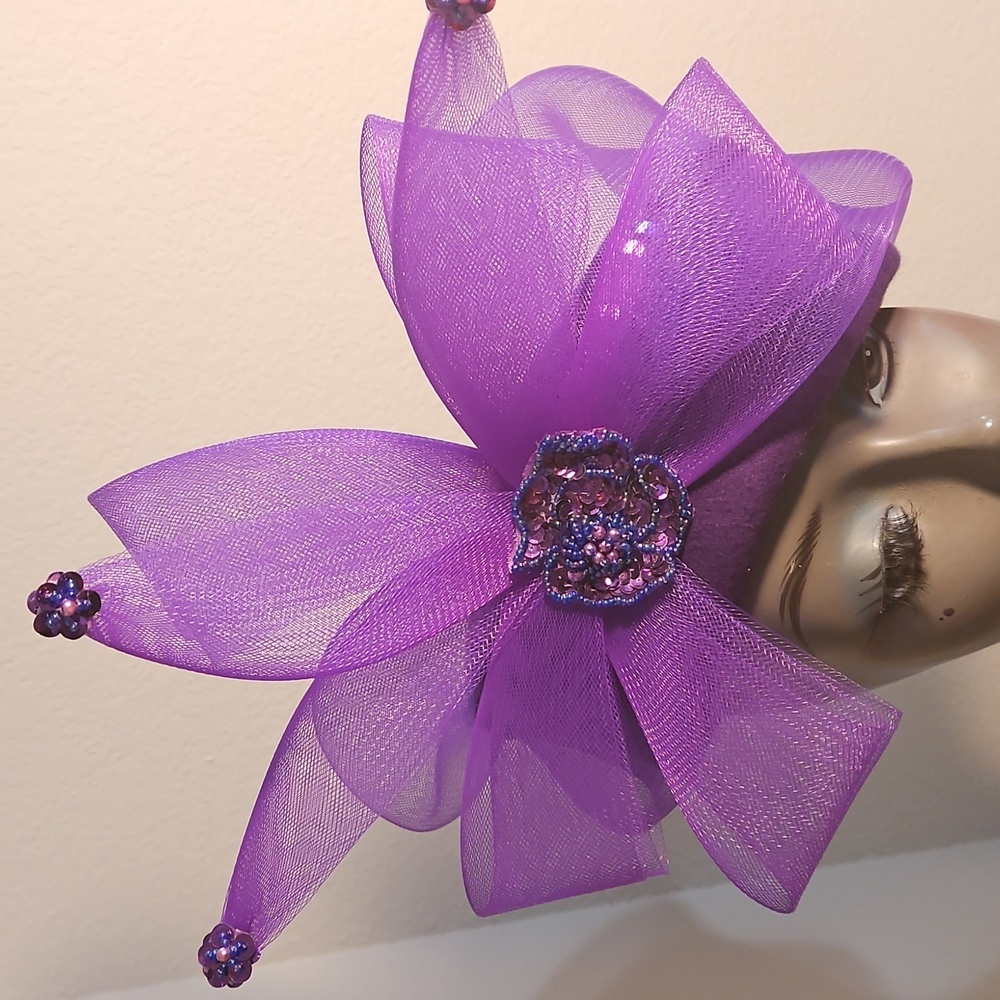 Designers Originals Purple Sculptural Hat - Picture 2 of 4